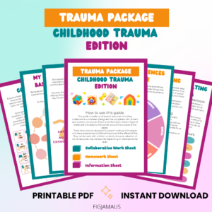 Childhood Trauma worksheet bundle
